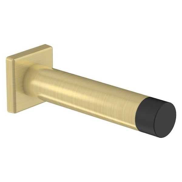 National Hardware Reed 1 in. W X 3 in. L Aluminum Brushed Gold Door Stop Mounts to door and wall N830-528 - main